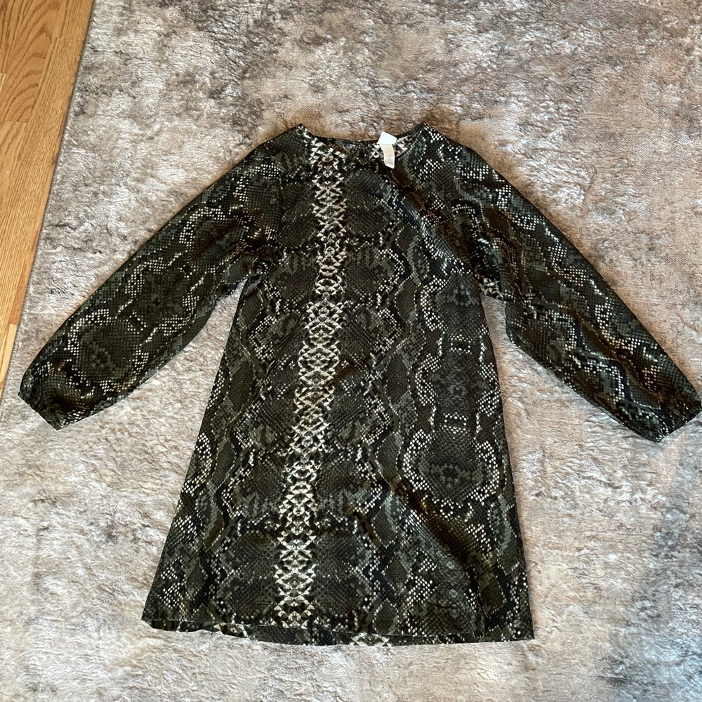 H&M snake print mini dress